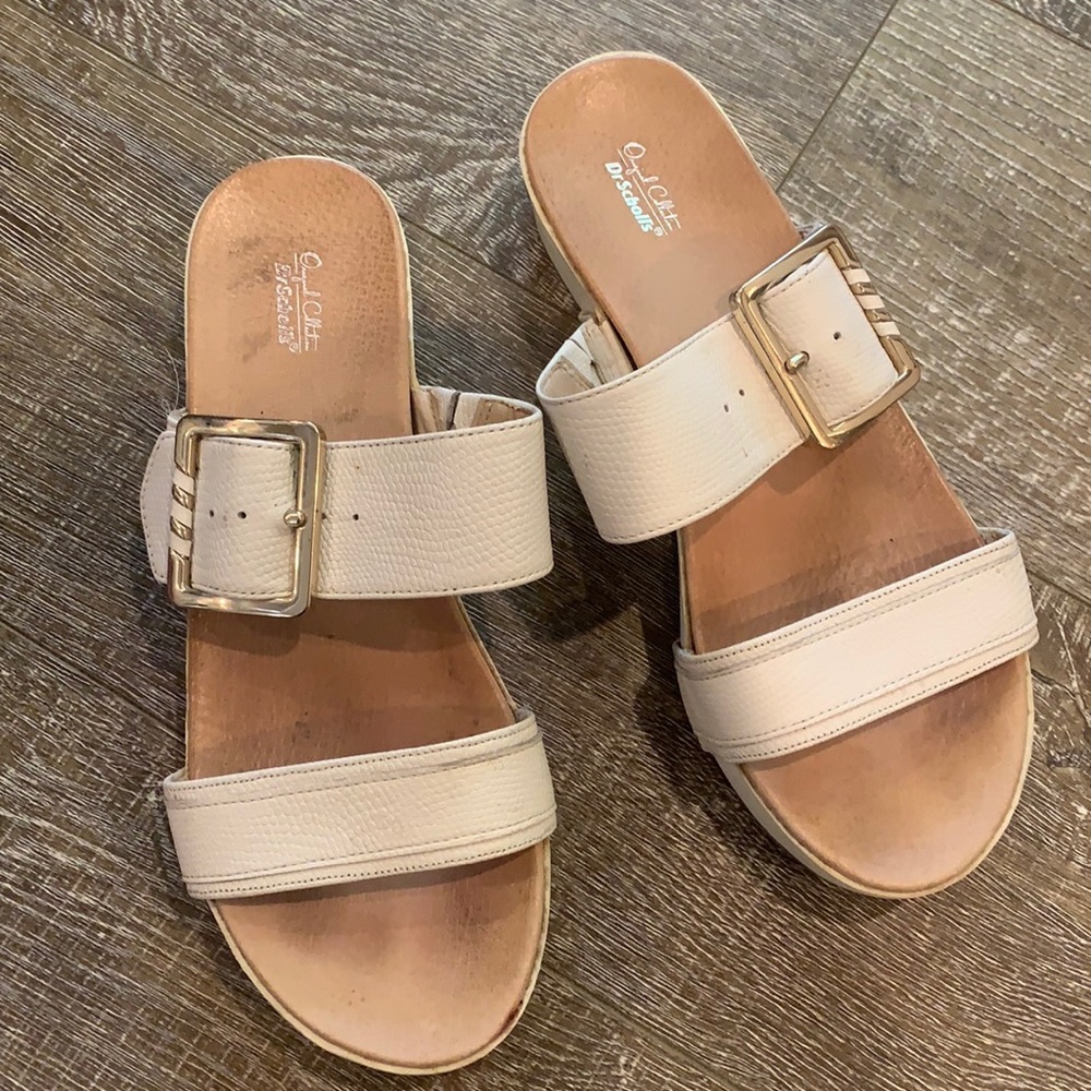 Dr Scholl’s classy white sandals